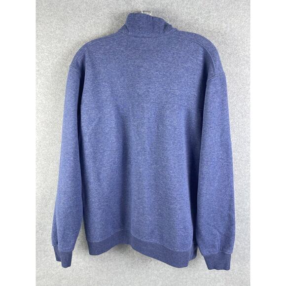 Columbia 1/4 Zip Fleece Sweatshirt Men's Size L Blue Pullover High Neck Outdoors - Picture 3 of 6